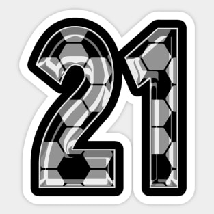 Soccer Number 21 Soccer Jersey #21 Soccer Mom Player Fan Sticker